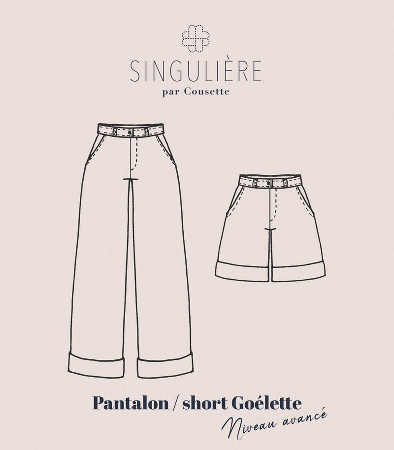 Goélette Trousers/Shorts Printed Sewing Pattern by Cousette (PAPER)