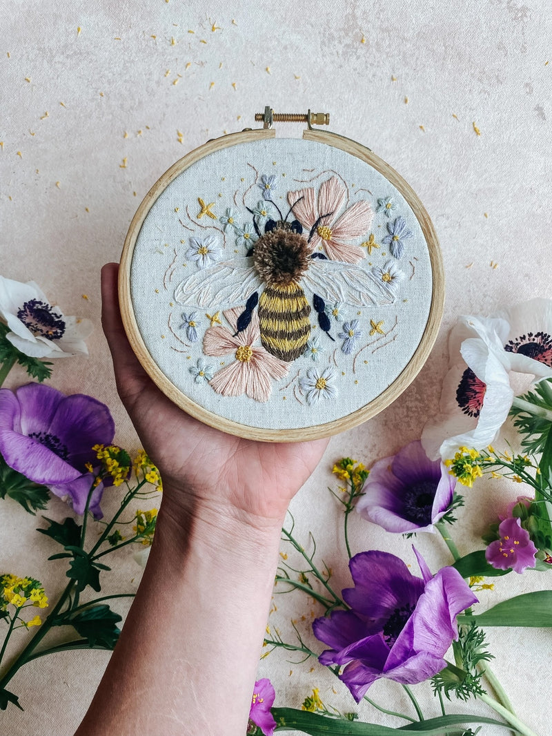 Honeybee Embroidery Kit by Harvest Goods Co.