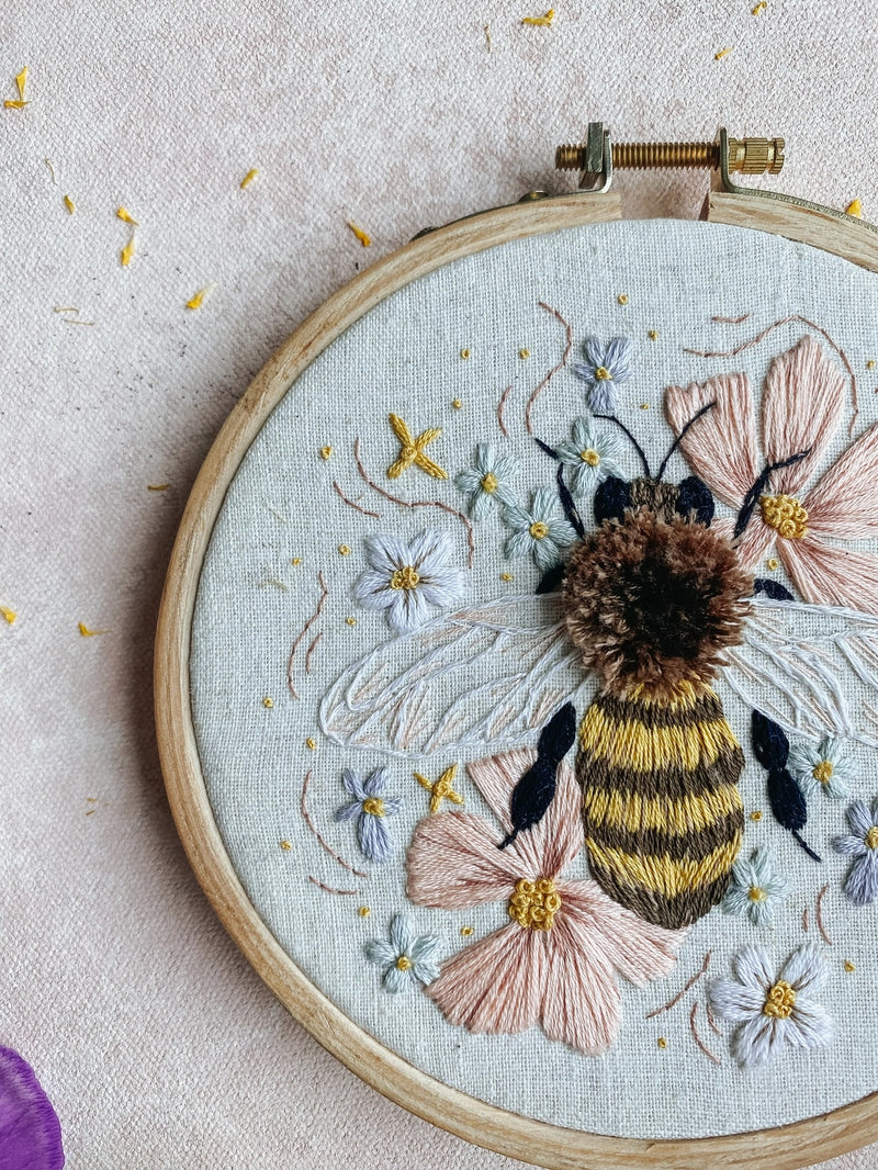 Honeybee Embroidery Kit by Harvest Goods Co.