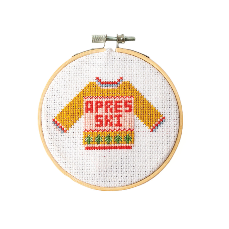 Apres Ski Christmas Jumper Cross Stitch Kit by Cotton Clara