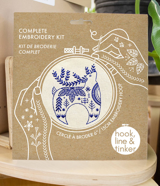 Hygge Reindeer Complete Embroidery Kit by Hook, Line & Tinker